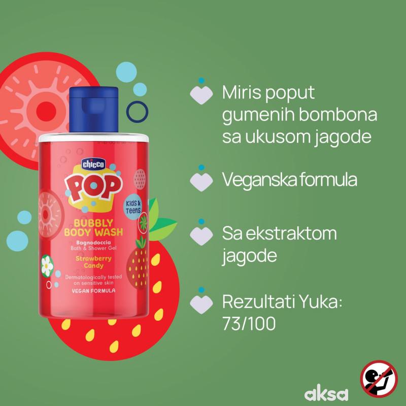 Chicco POP jagoda kupka za telo 300ml 