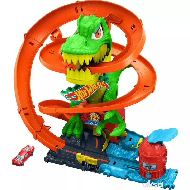 Hot wheels city t-rex vatrogasna stanica