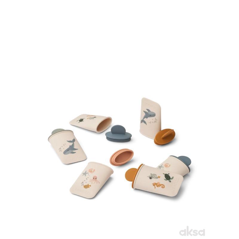 Liewood kalup za sladoled 6pcs Malik,Sea Sandy mix 