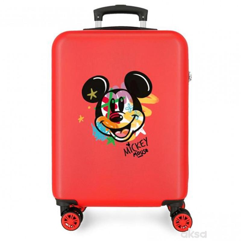 ABS Kofer 55cm sa 4 dupla točkića mickey crveni
