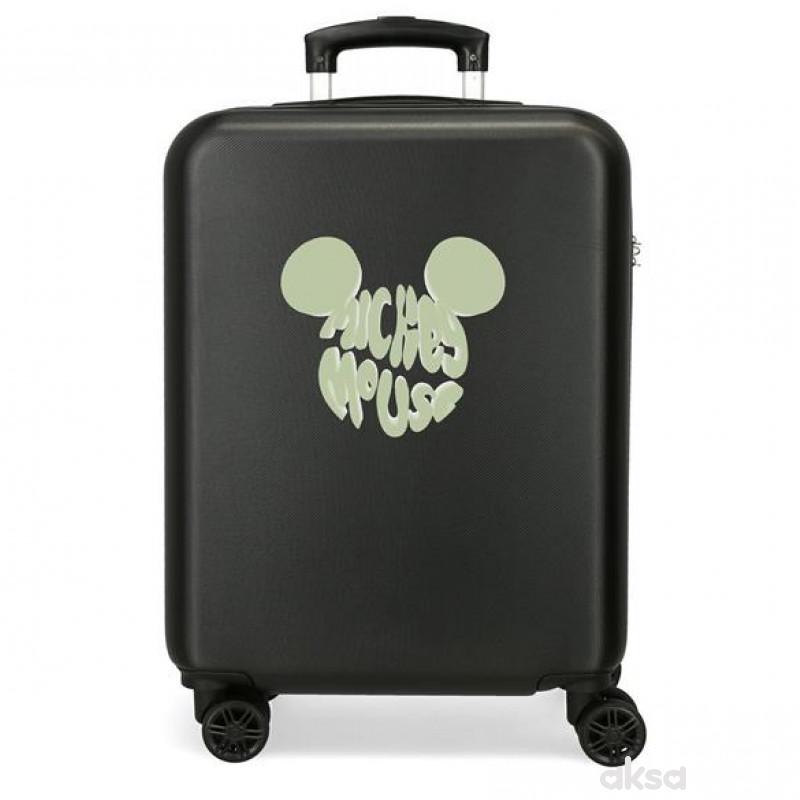 ABS Kofer 55cm sa 4 dupla točkića mickey crni