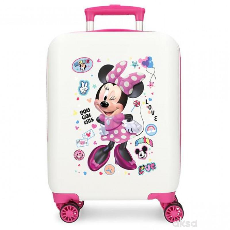 ABS Kofer 50cm sa 4 točkića minnie beli