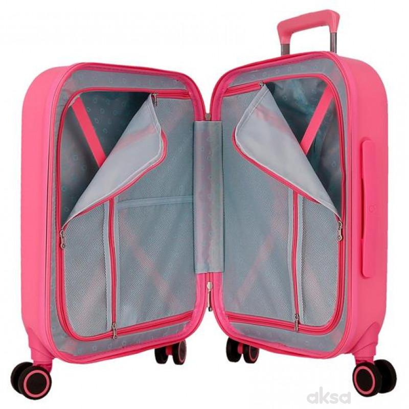 ABS Kofer 55cm sa 4 točkića roze 1