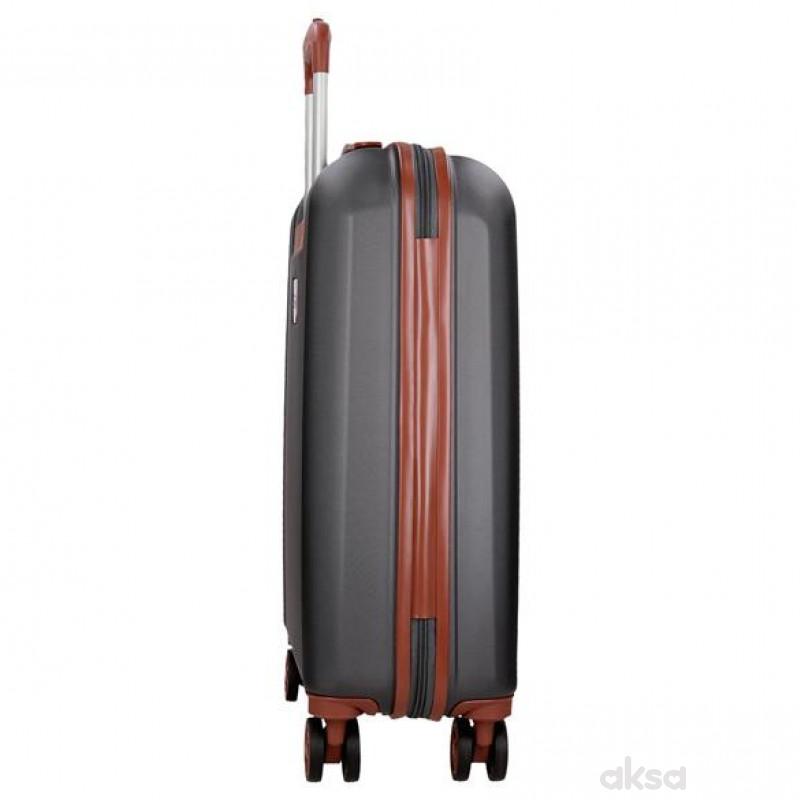 ABS Kofer 55cm sa 4 točkića premium sivi