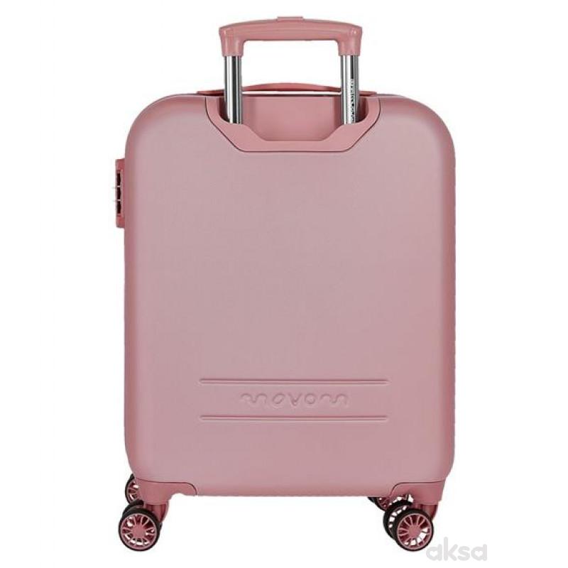 ABS Kofer 55cm sa 4 točkića roze