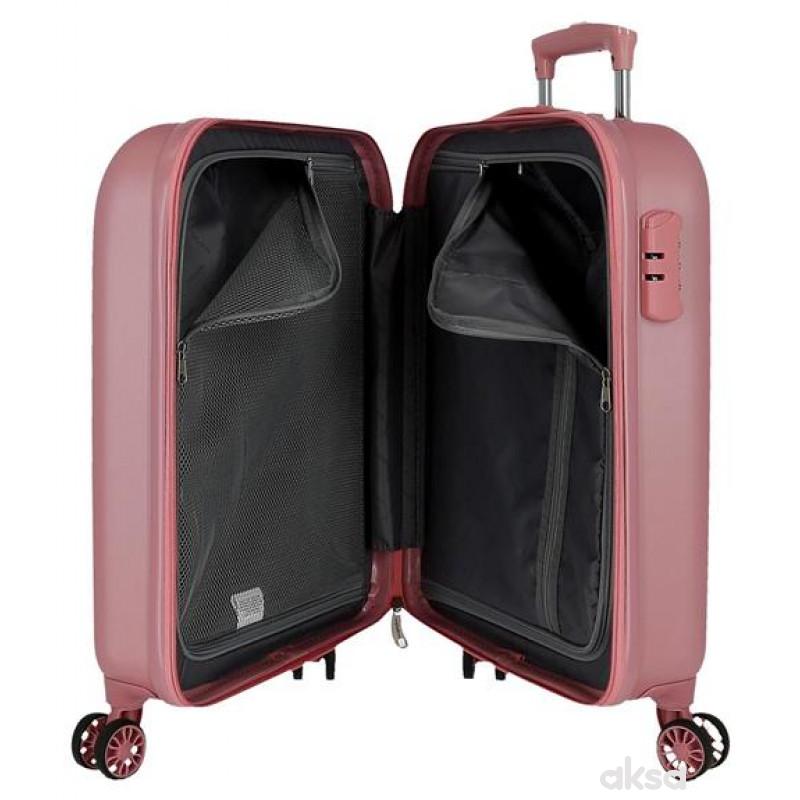 ABS Kofer 55cm sa 4 točkića roze