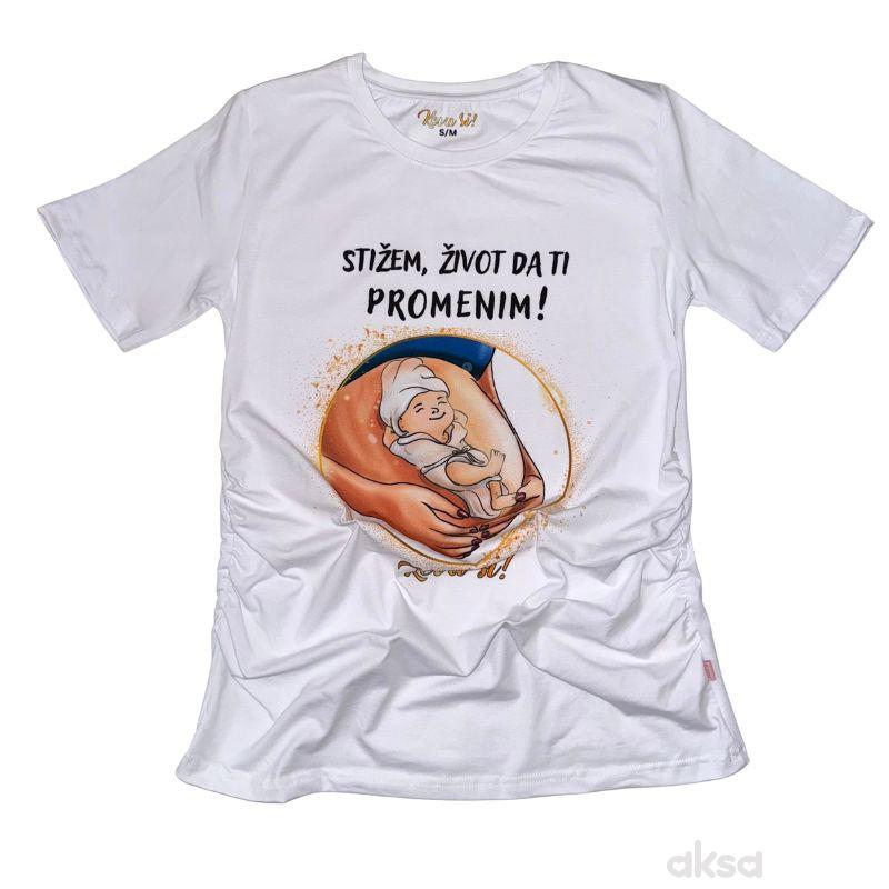 Keva si majica za trudnice, bela