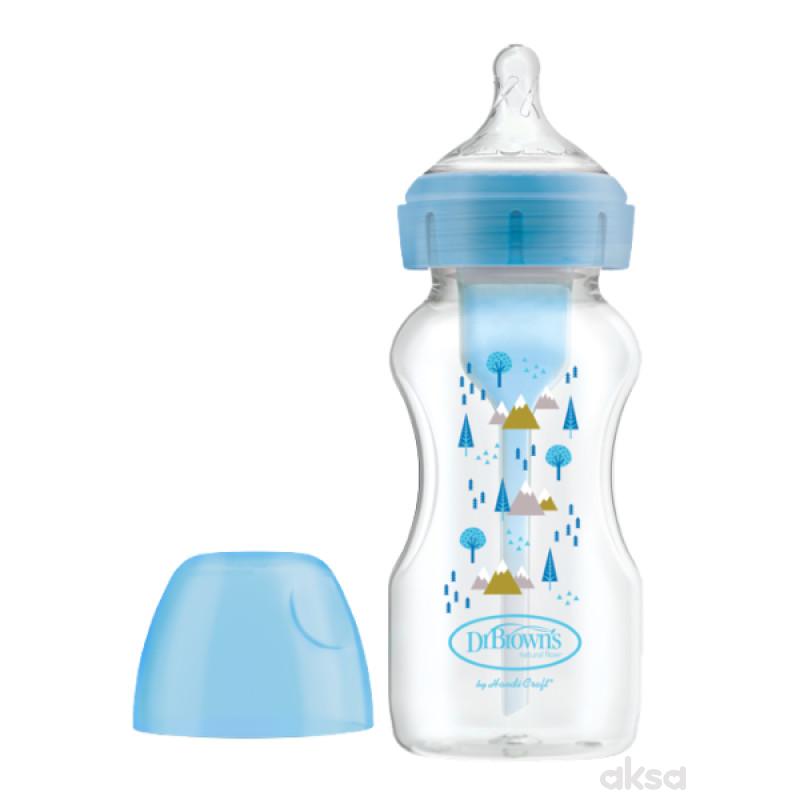 Dr.Browns plastična option+ flašica 270ml plava