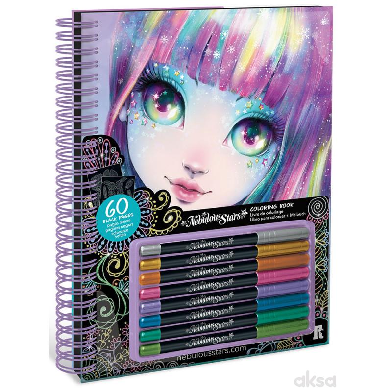 Kreativna bojanka sa crnim listovima - metalik pen 