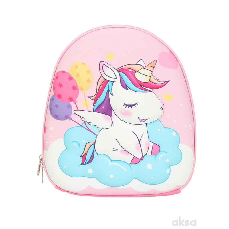 Cute&Cool dečiji ranac 3D jednorog svetlo roze