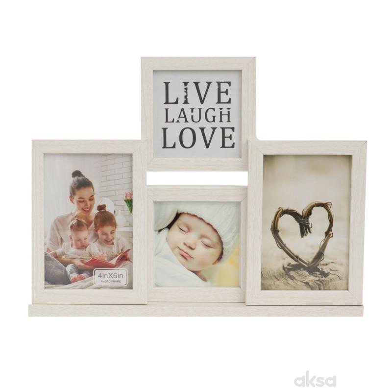 Cute&Cool HOME drveni ram za 4 slike beli 35x27x5
