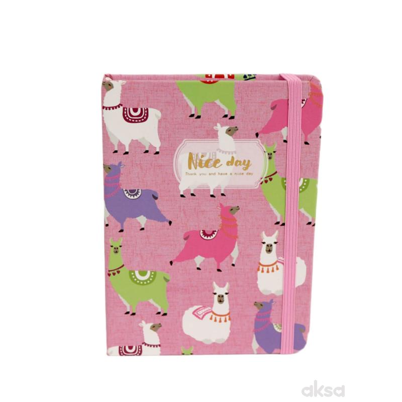 Be Cool notes roze lama A5 