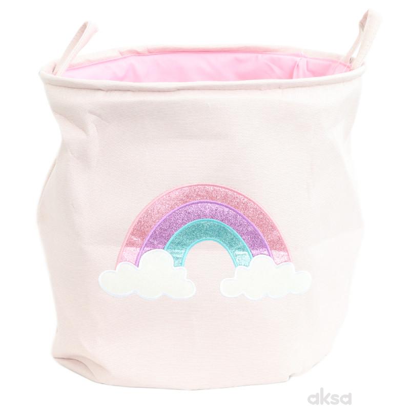 Cute&Cool HOME korpa za odlaganje roze duga