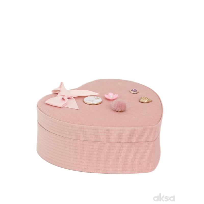 Be Cute ukrasna kutija za nakit roze srce