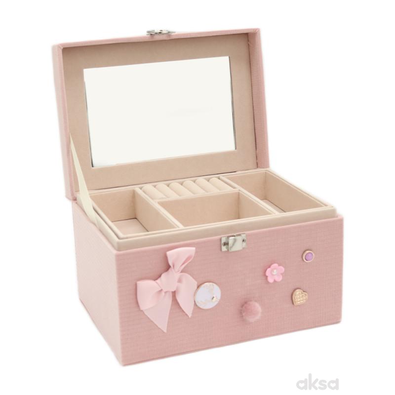 Be Cute ukrasna kofer kutija za nakit roze