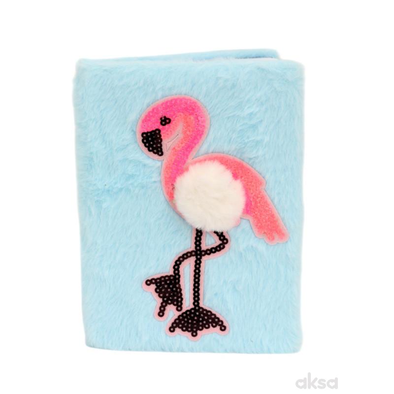 Be Cool notes plišani plavi flamingo