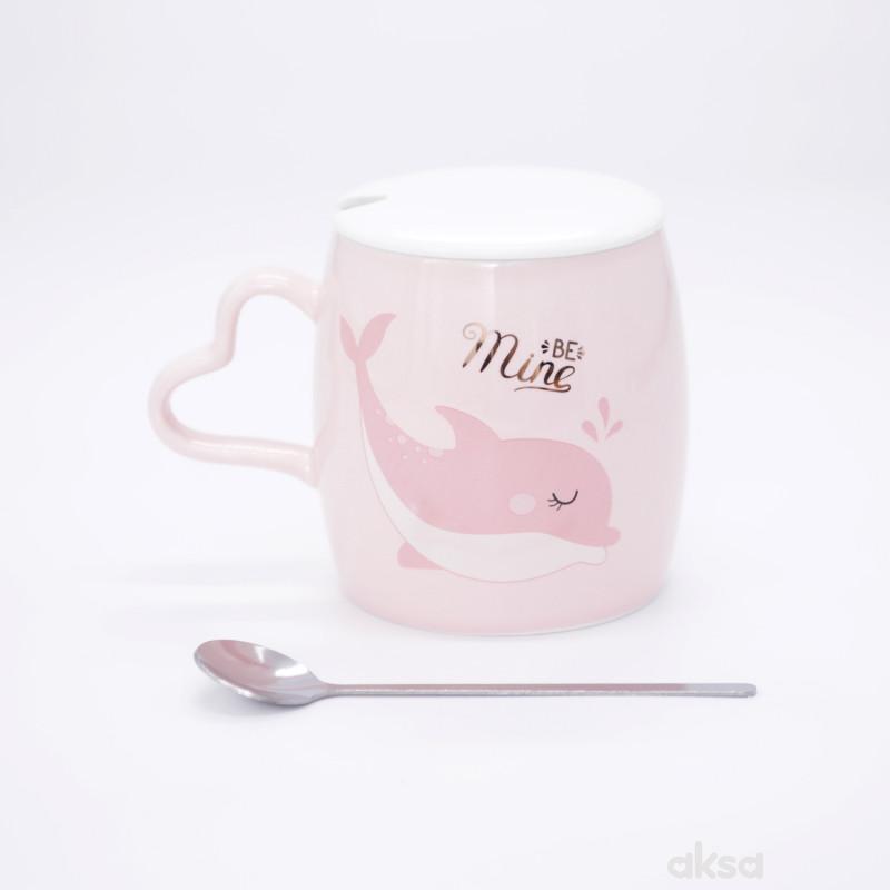 Cute&Cool HOME šolja delfin roza 