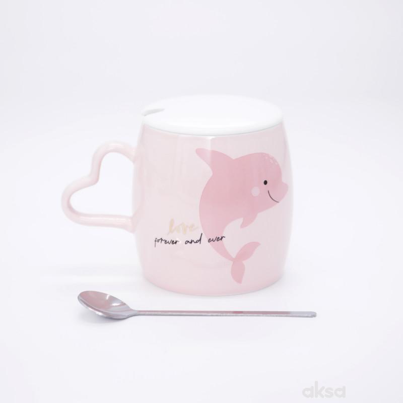 Cute&Cool HOME šolja delfin roze 
