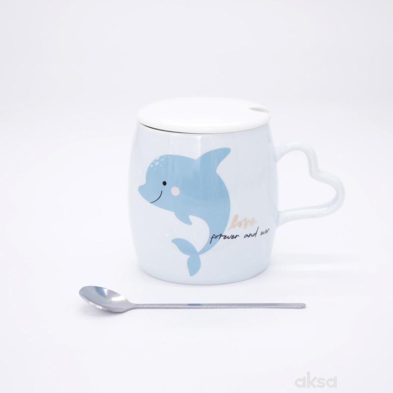 Cute&Cool HOME šolja delfin plava 
