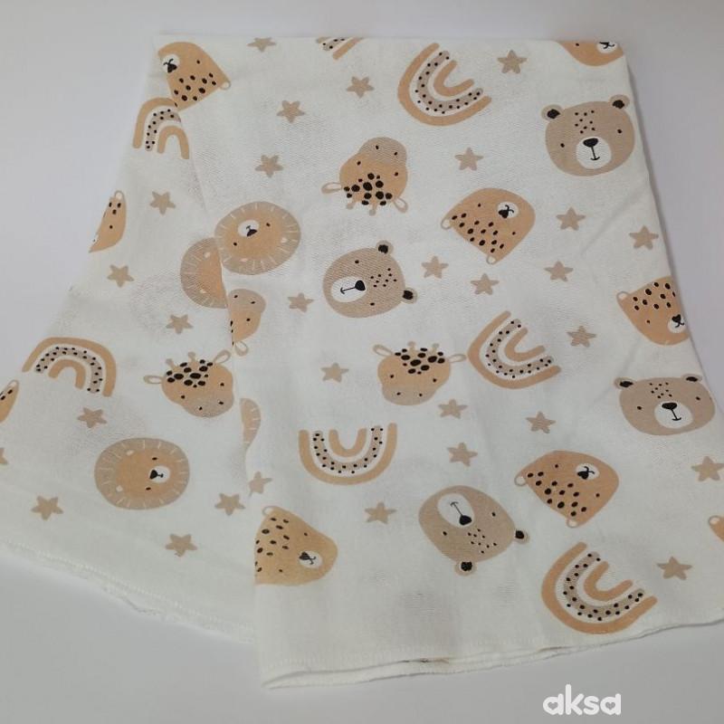 Boris rubljena pelena od flanela, unisex