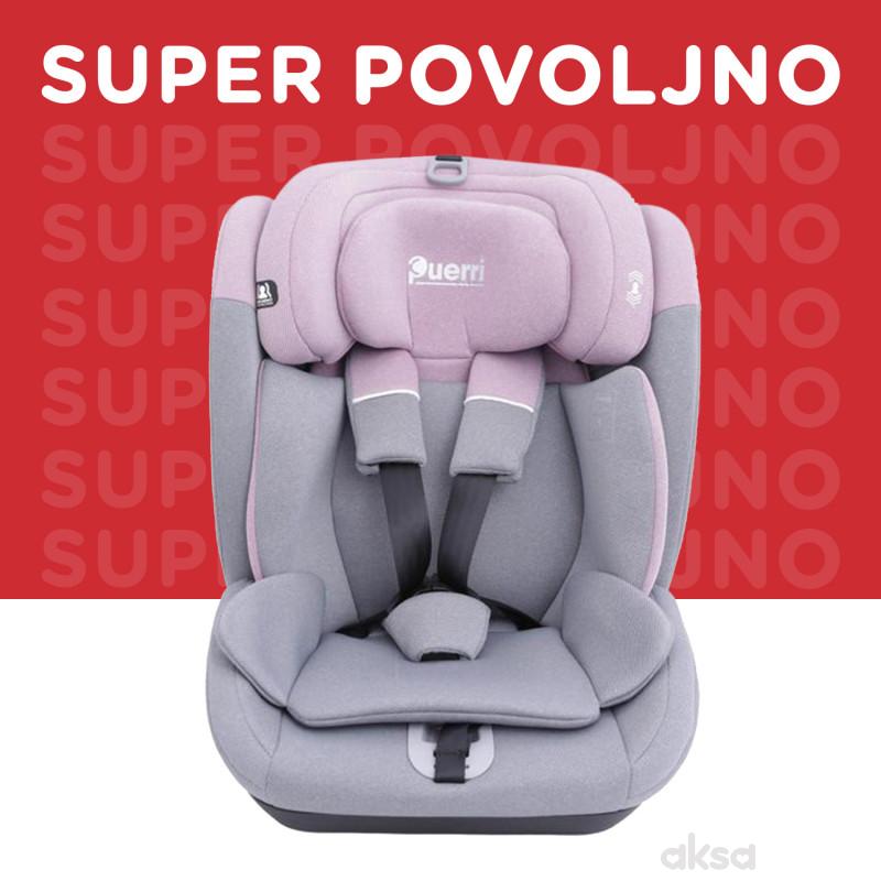 Puerri auto sedište MaxSafe (76-150cm), pink/grey