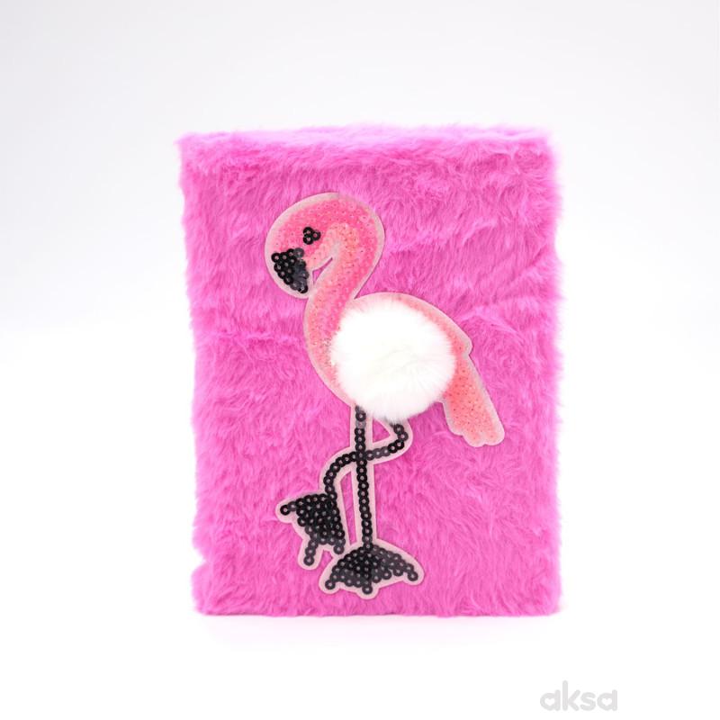 Be Cool notes plišani roze flamingo 