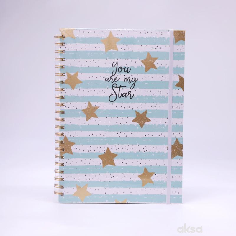 Be Cool notes sa zvezdicama plavi A4 