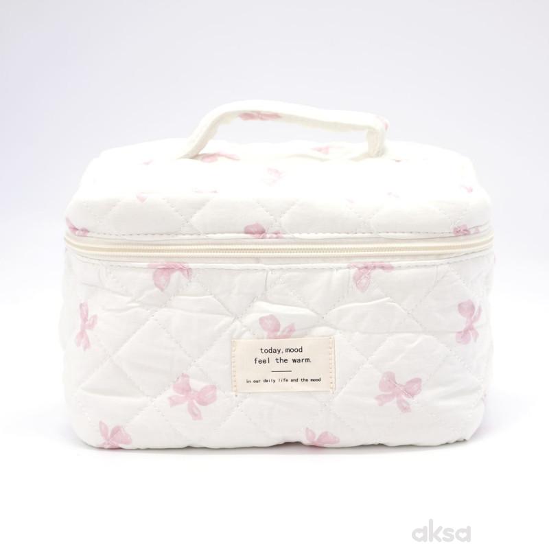 Be Cute neseser beli sa mašnicama XL 