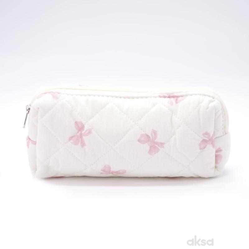 Be Cute neseser beli sa mašnicama S