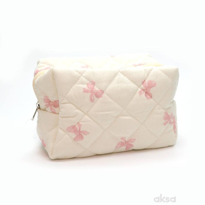 Be Cute neseser beli sa mašnicama M