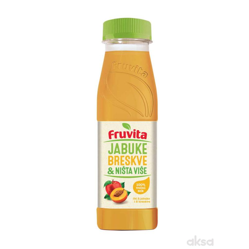 Fruvita 100% voćni sok jabuka breskva 0,33L