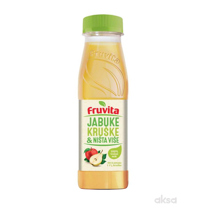 Fruvita 100% voćni sok jabuka kruška 0,33L