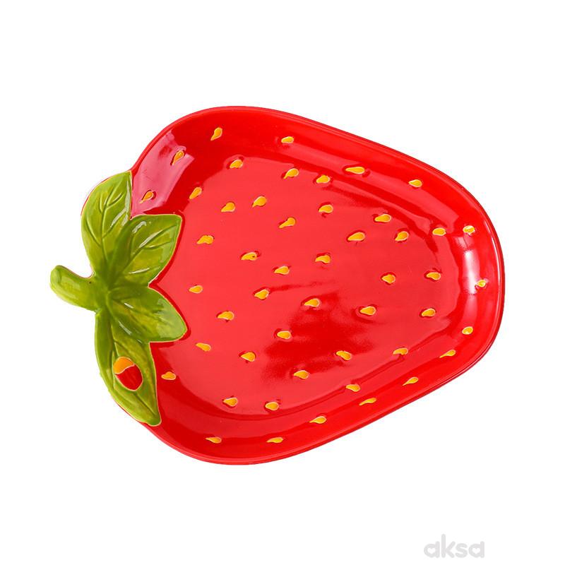 Cute&Cool HOME Dekorativni tanjir jagoda, 22cm