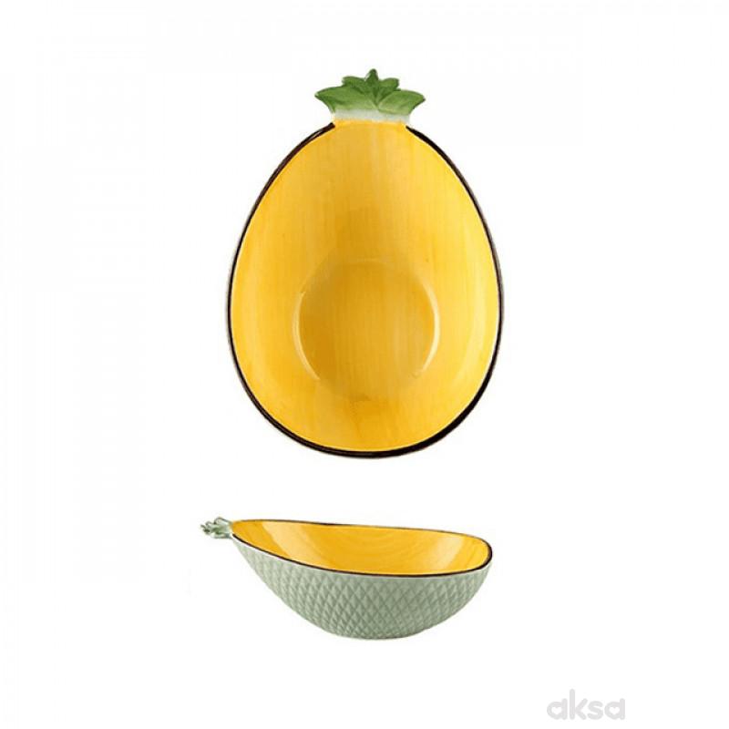 Cute&Cool HOME Dekorativna činija ananas, 21cm