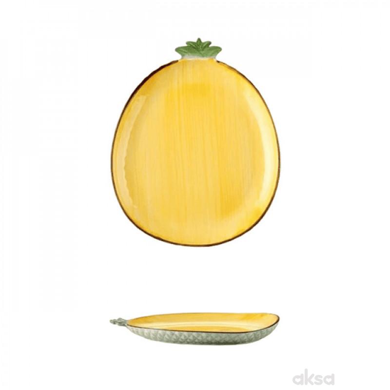 Cute&Cool HOME Dekorativni tanjir ananas, 25 cm