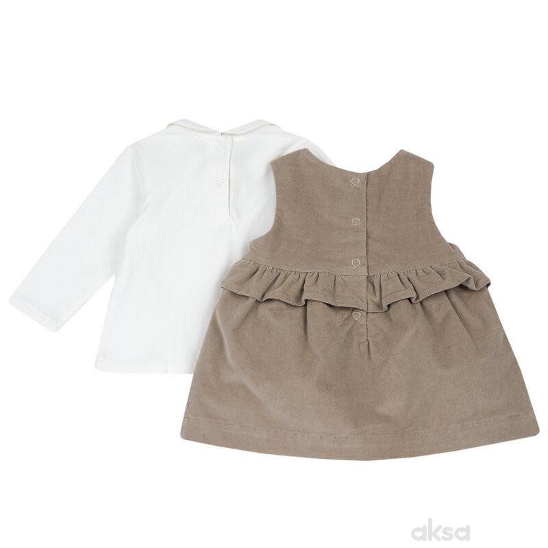 Chicco komplet 2/1 (majica dr, haljina), devojčice