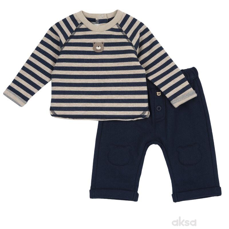 Chicco komplet 2/1 (majica dr, pantalone), dečaci