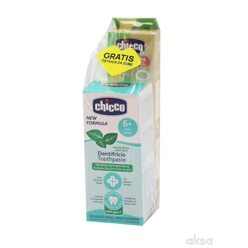 Chicco kopak bamboo četkica+Chicco pasta mint