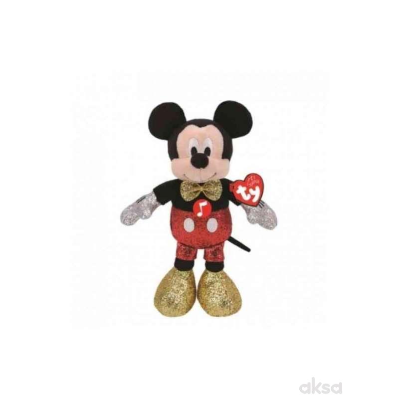 TY plišana igračka Mickey 25 cm, sa zvukom 