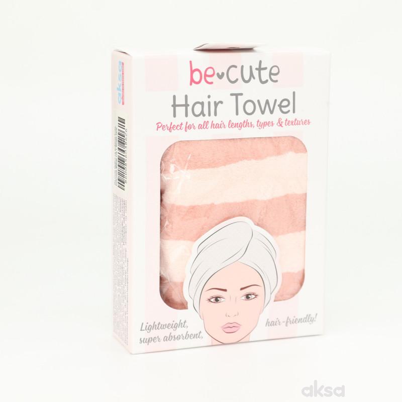Be Cute Peškir za sušenje kose, bež/roze 