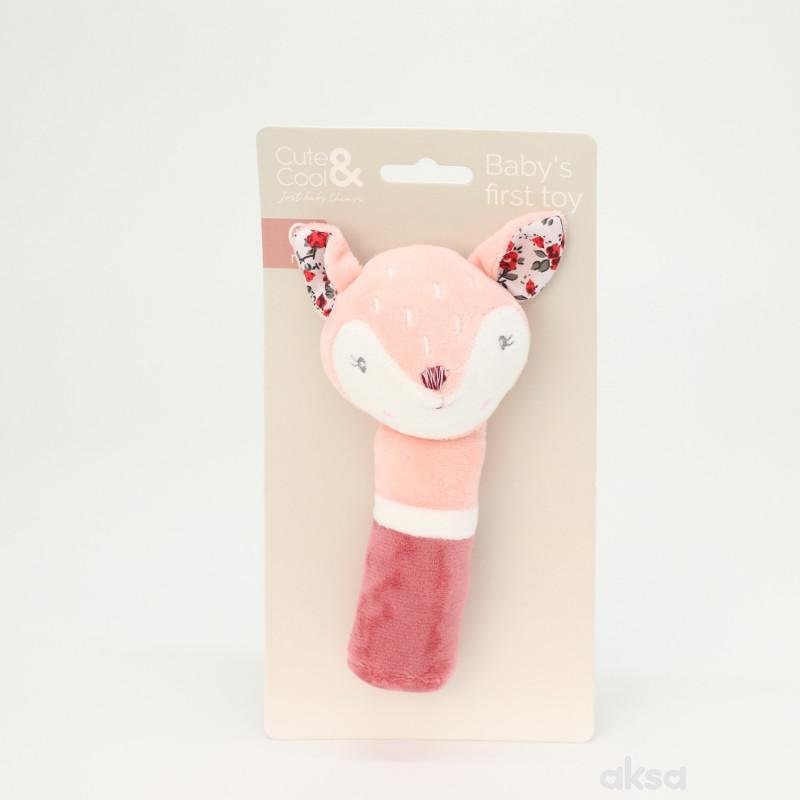 Cute&Cool plišana zvečka štapić jelen 