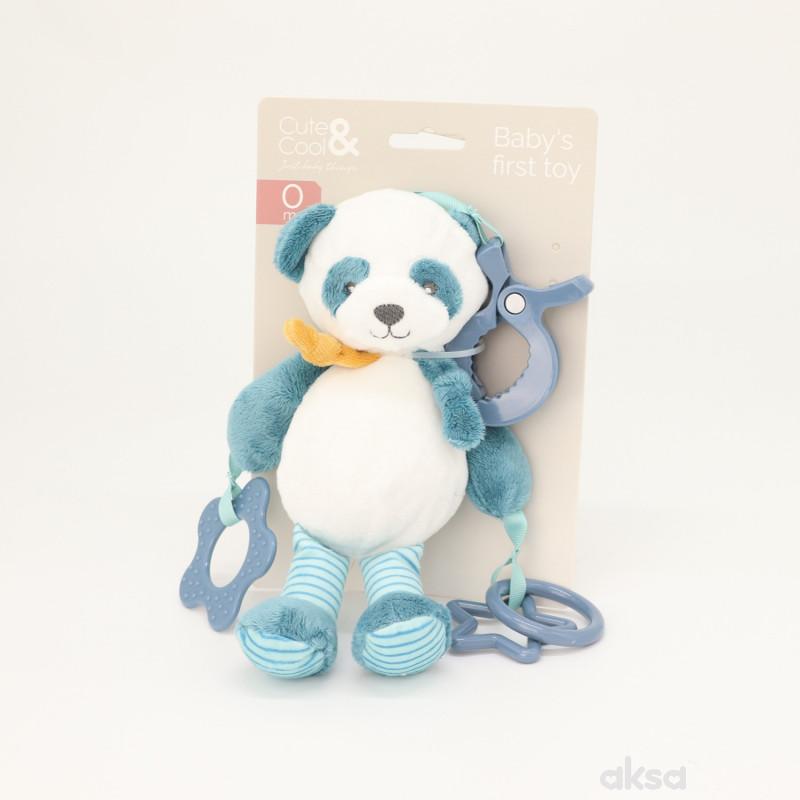 Cute&Cool plišana igračka sa zvečkom panda 