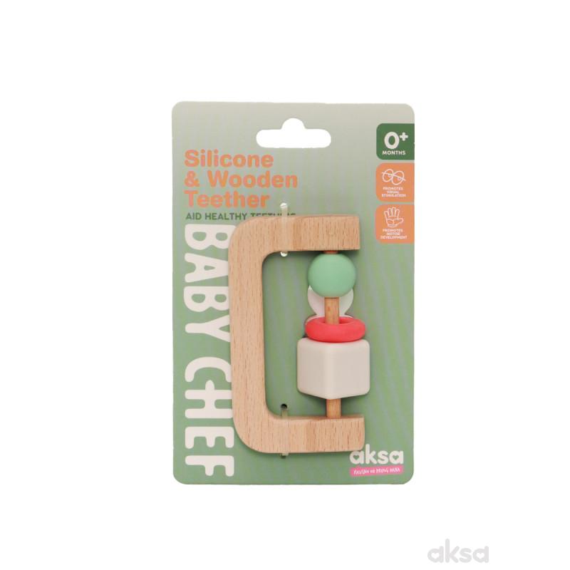 Baby Chef glodalica od drveta sa silikonom 