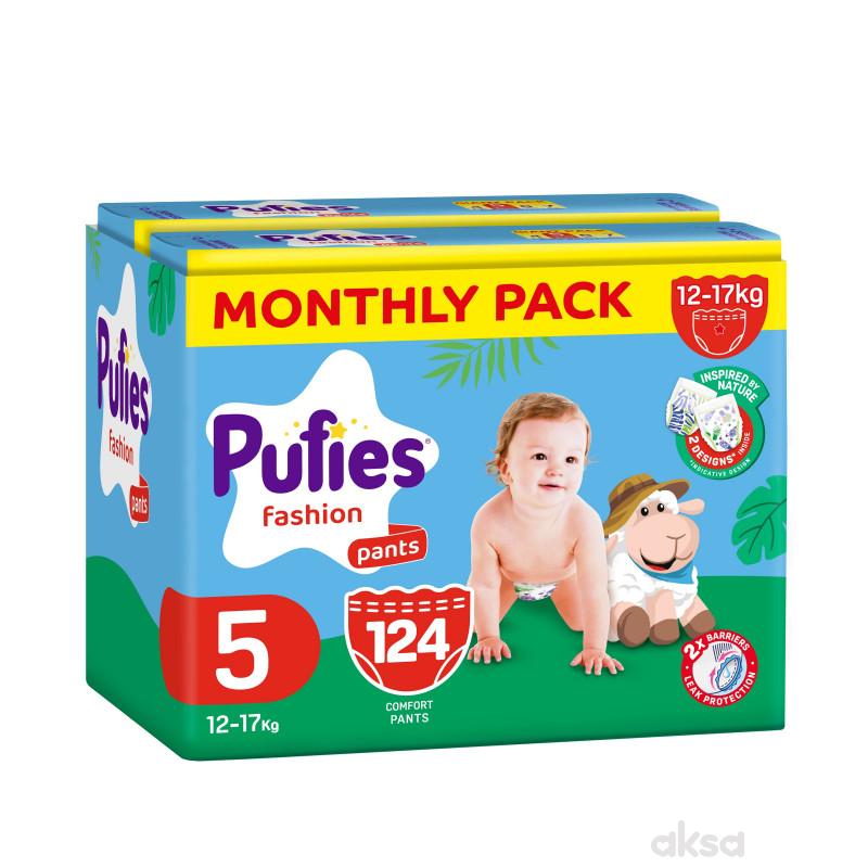 Pufies pelene monthly pants 5junior 12-17kg 124kom