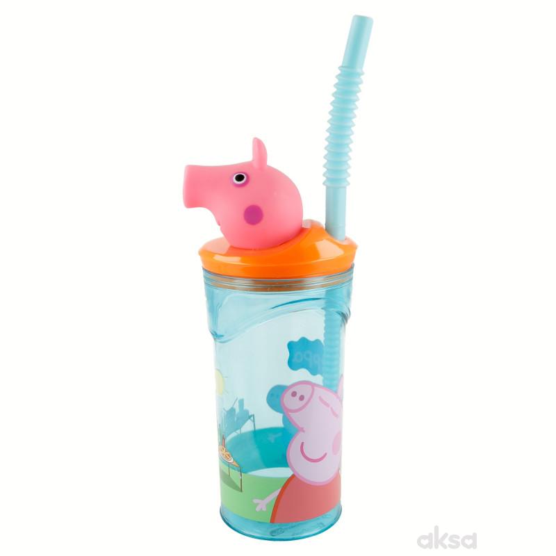 Stor flašica sa 3D figurom 360ml, Peppa Pig 