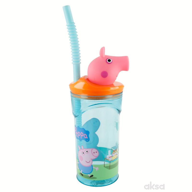 Stor flašica sa 3D figurom 360ml, Peppa Pig 