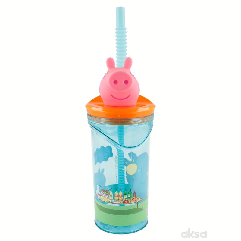 Stor flašica sa 3D figurom 360ml, Peppa Pig 