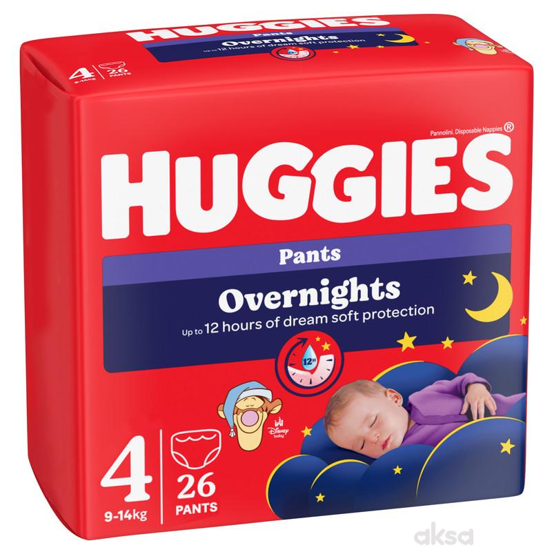 Huggies pelene pants overnights 4 9-14kg, 26kom