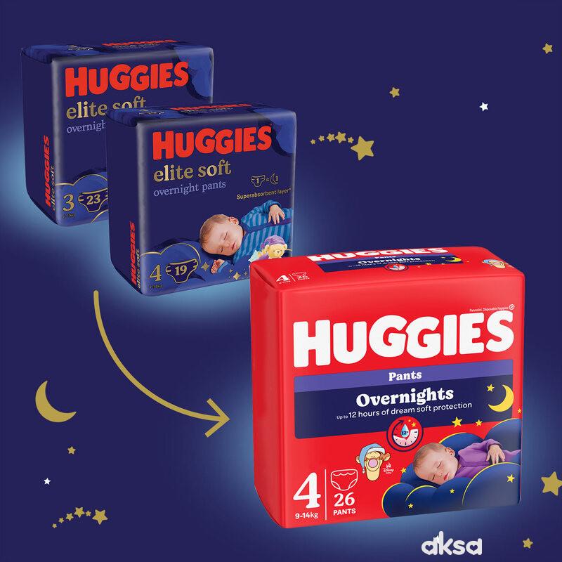 Huggies pelene pants overnights 5 12-17kg,24kom