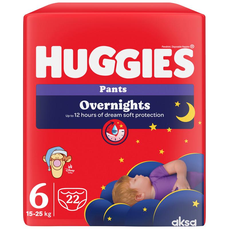 Huggies pelene pants overnights 6 15-25kg,22kom 